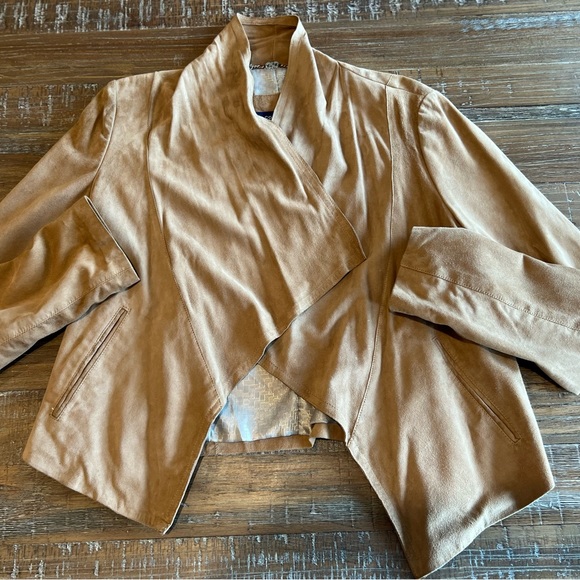 Cole Haan Lambskin Leather Draped Jacket - NWT - Picture 6 of 6